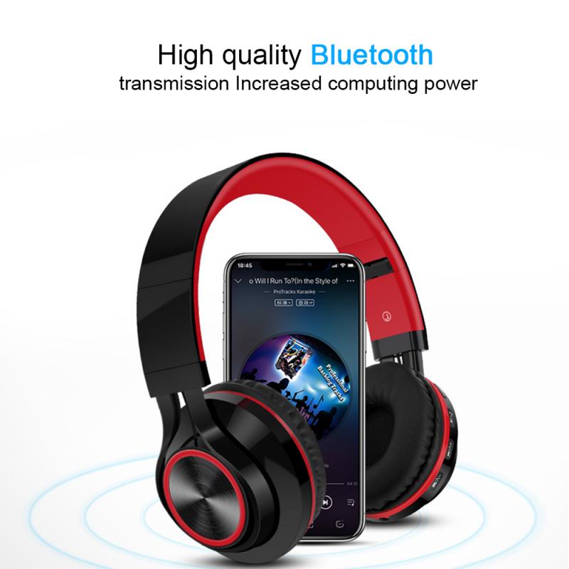Headset Card Radio Draadloze Bluetooth Headset Stereo Headset Subwoofer Opvouwbare Tf Card Sport Headset