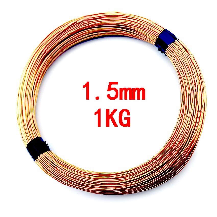 1kg 0,1mm 0,25mm 0,5mm 0,65mm 1,3mm de alambre de cobre Alambre de alambre de cobre esmaltado, alambre bobinado de la bobina de alambre de cobre Alambre de alambre bobinado: 1.5mm 1kg