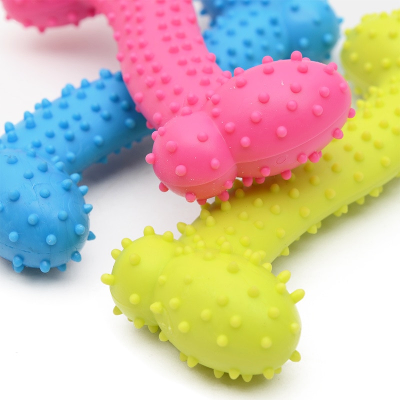 Bot Vorm Hond Speelgoed Rubber Huisdier Beet Molaire Tand Kauwen Speelgoed Voor Kleine Puppy Honden Outdoor Training Dierbenodigdheden