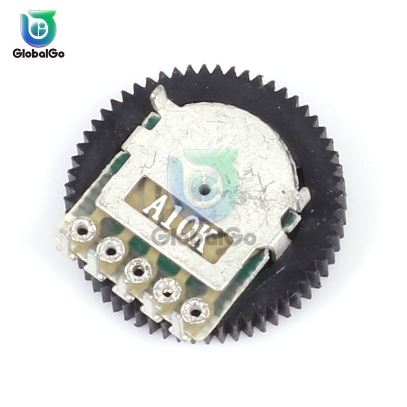 10pcs/Lot A103 10K Duplex Gear Potentiometer Dial for Radio MP3/MP4 Volume Adjustment Switch Potentiometers 16x2mm