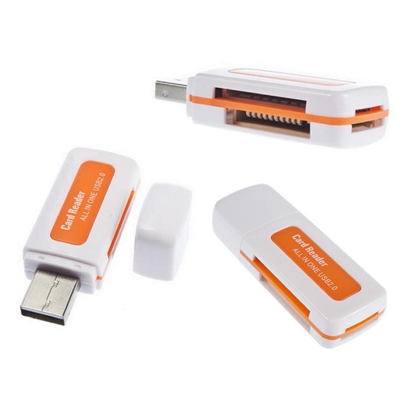 1PC Portable Mini tout en un USB 2.0 haute vitesse Micro mémoire aléatoire Multi couleur lecteur de carte SD TF SDHC U0J0