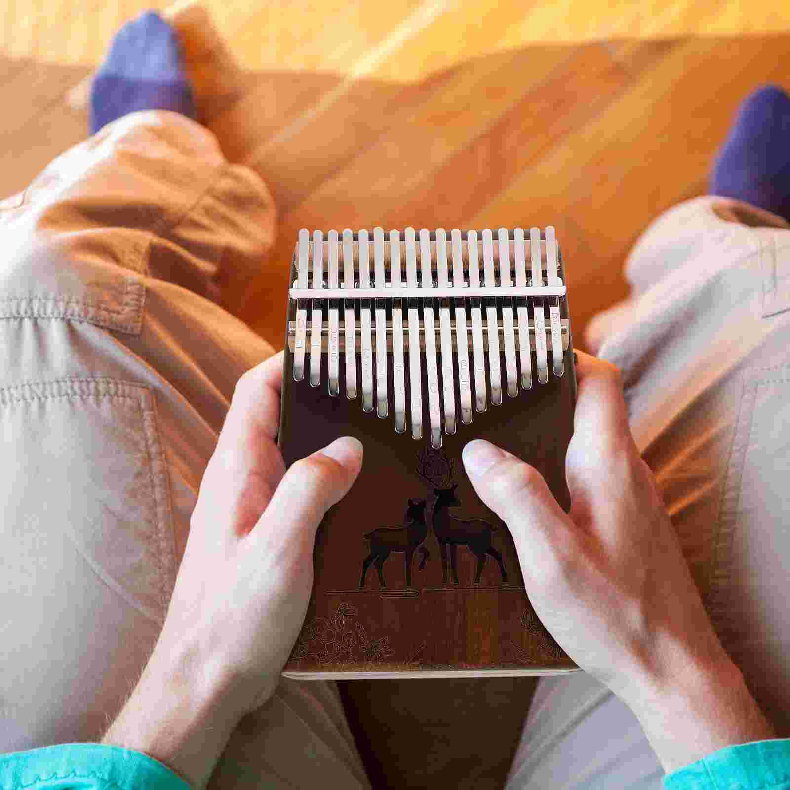 1 Set Small 17 Keys Finger Piano 17 Keys Thumb Piano for Home Student Trip Beginner