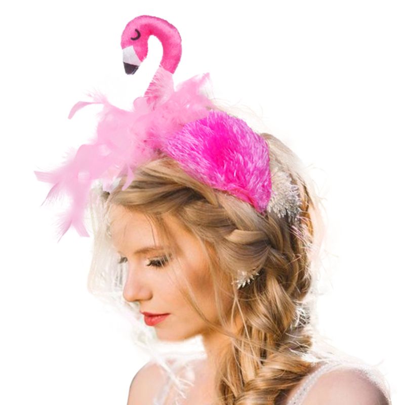 Divertida diadema de flamenco para el pelo, diadema de Aro para de cumpleaños, disfraz, accesorios decorativos para Cosplay