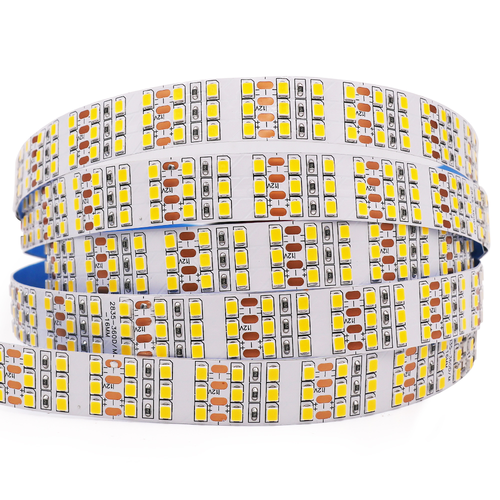 480 LEDs/m SMD 2835 LED-Streifen 24 V 12 V 5 m 2400 LEDs zweireihig flexibler LED-Streifen 1200 LEDs 900 LEDs Bandband Projektbeleuchtung: Weiß / Grün / 0-5W