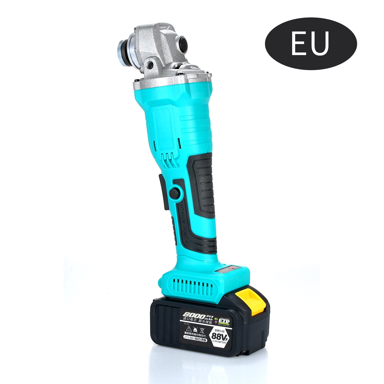 Angle Grinder Lithium Electric Brushless Rechargeable Electric Angle Grinder Household Polishing Machine Angular Grinder: Angle Grinder Set EU