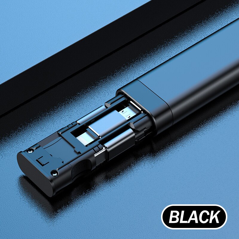 Budi Usb Datakabel Opbergdoos Multi-Lijn 6 Soorten Kabels Sim Kit Tf Kaartlezer Multi-functie Smart Adapter Opbergdoos