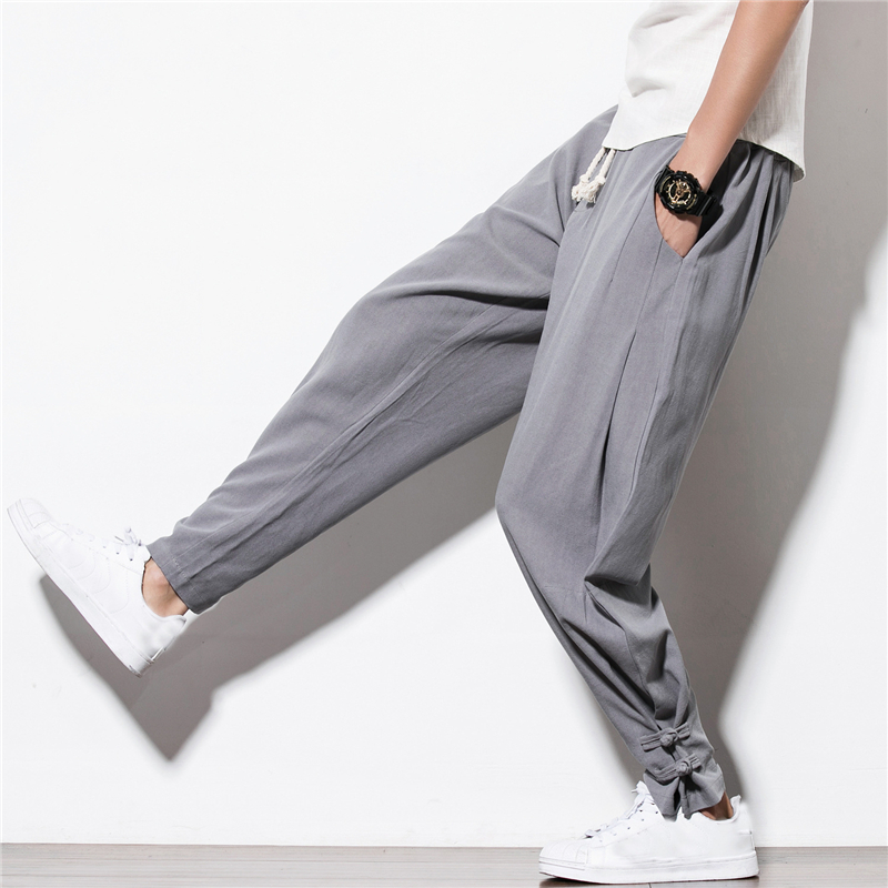 Men's Jogger Pants Cotton Male Bodybuilding Fitness Pants Casual Color matching pants Trousers Sweatpants For Man