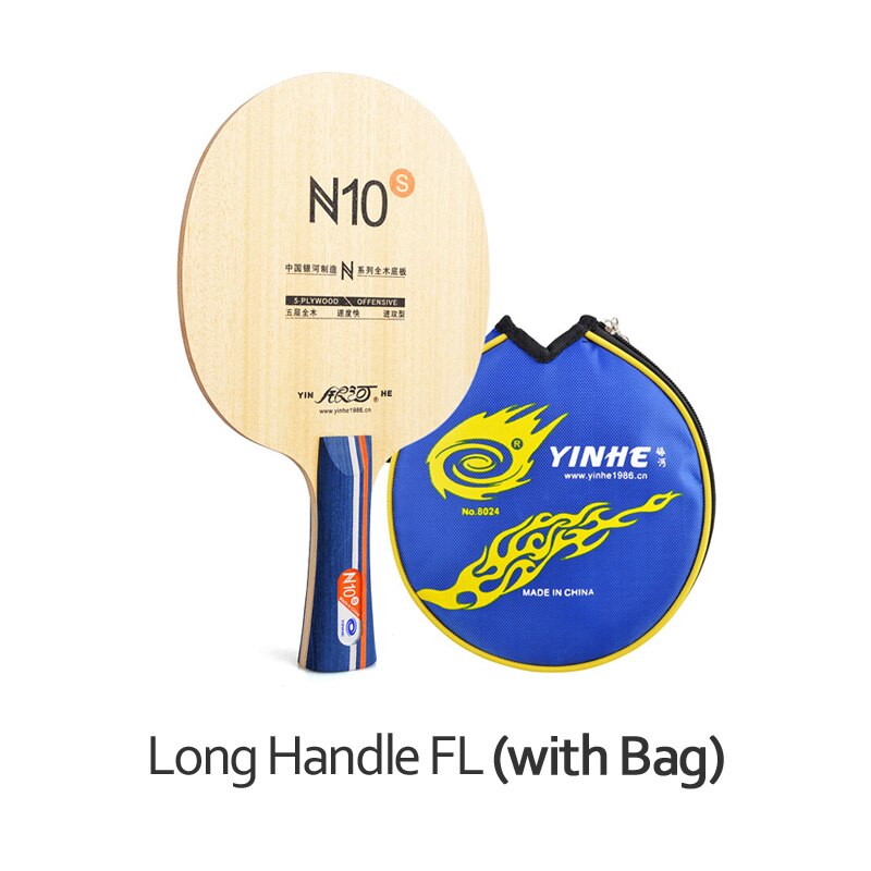 YINHE N10S Tischtennis Klinge (5 Lage Holz beleidigend) YINHE N10 N 10 S Schläger Original Galaxis N10-S Klingeln Pong Schläger Paddel: FL mit Tasche