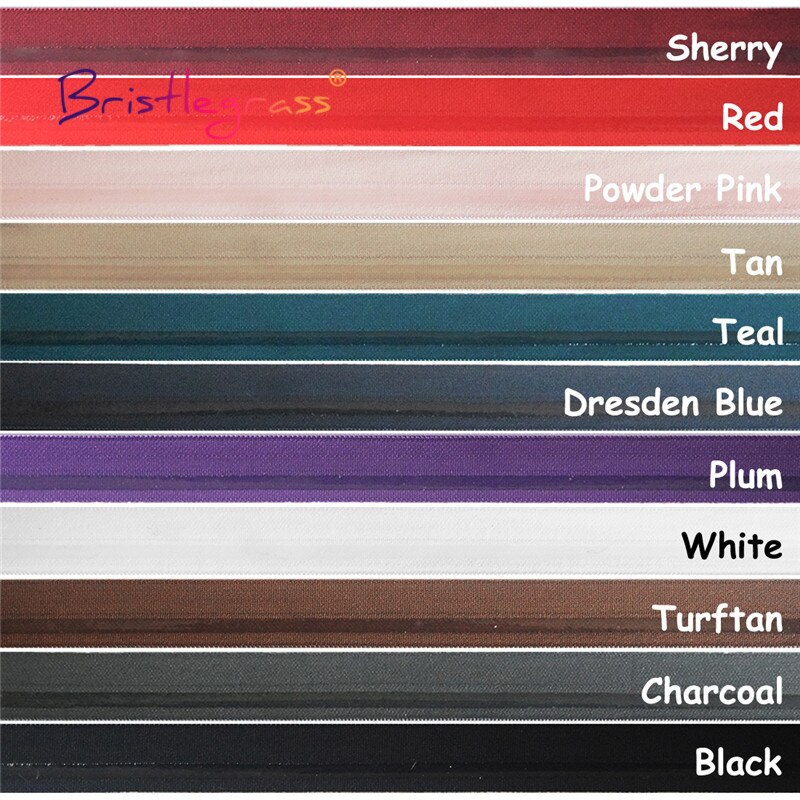 BRISTLEGRASS 2 5 10 Yard 5/8 &quot;15mm Silikon Greifer Shiny Foldover Elastische FOE Spandex Band Band Perücke kleid DIY Nähen Trim