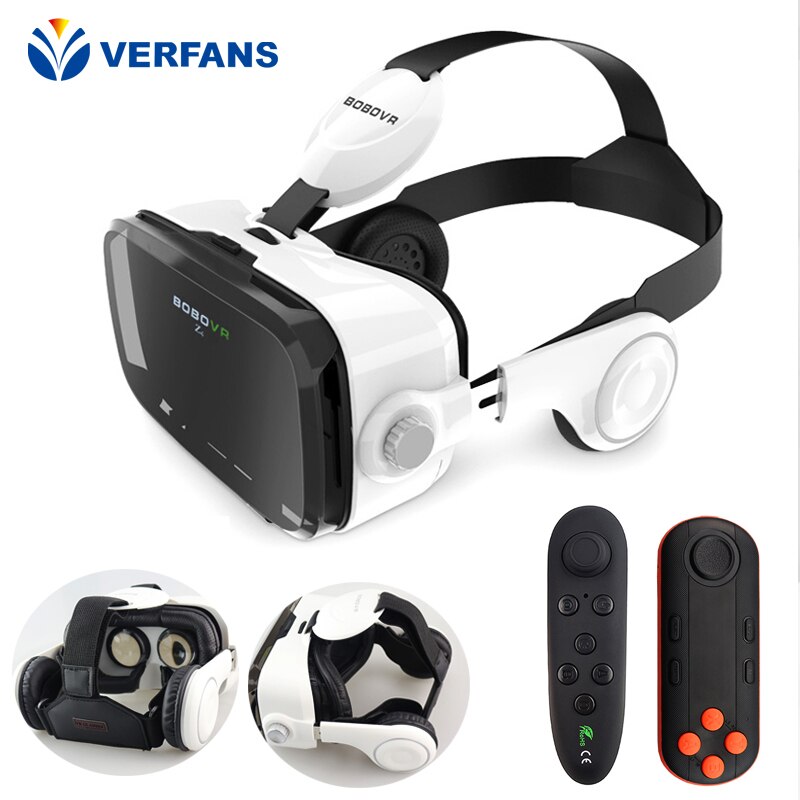 Verfans Z4 Lederen 3D Kartonnen Helm Virtual Reality Vr Bril Hoofdtelefoon Stereo Box Vr Bril Slimme Bril