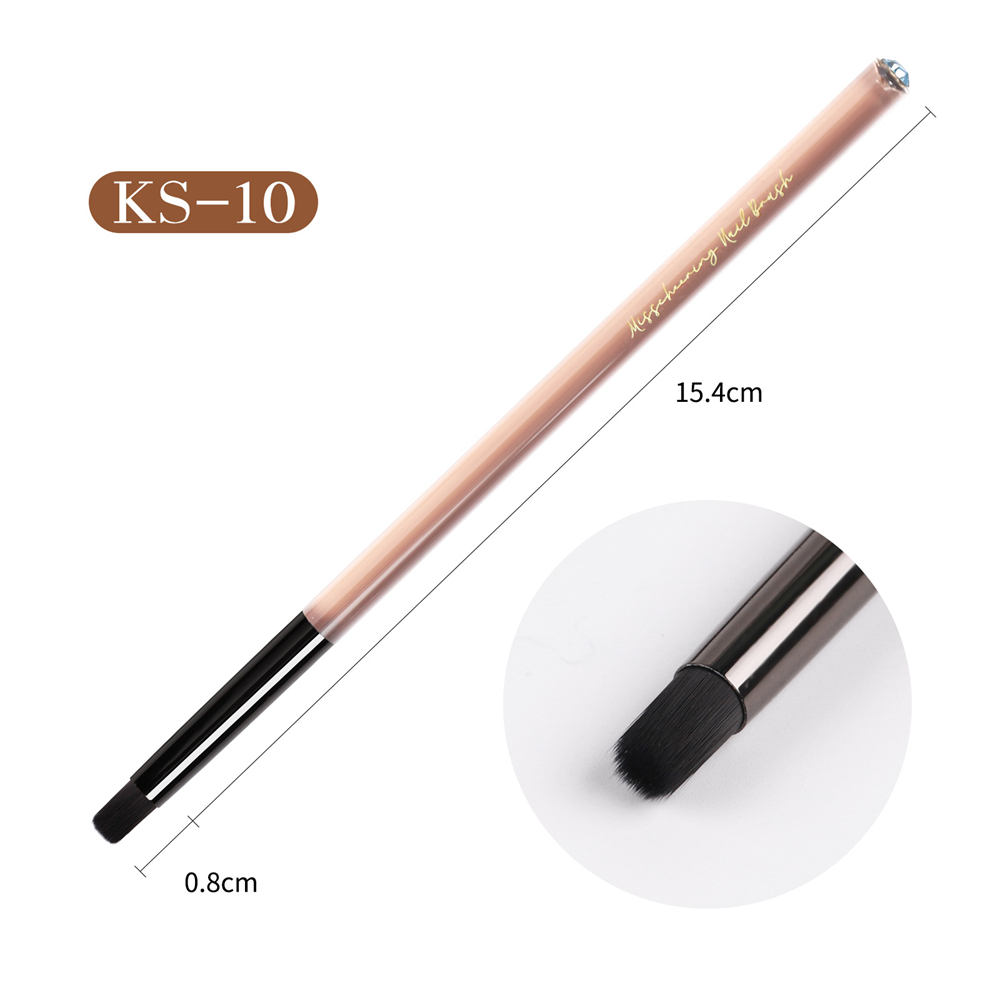 Akrylnagelkonstborste manikyrborstar nageltillbehör tillbehör målningspenna akrylgelnagelkonstverktyg borstar: Vinröd