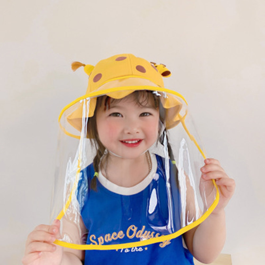 Spot Kids Baby Sun Hat UV Sun Protection Hats Breathable Summer Hat with Transparent Face Cover Hogard