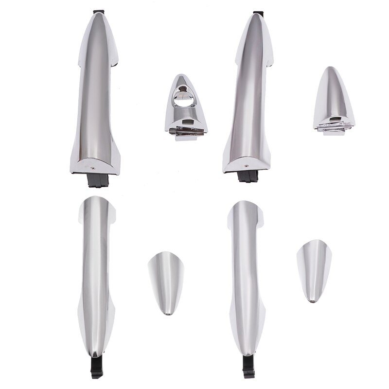 Manija de puerta Exterior delantera, trasera, izquierda y derecha para KIA RIO K2 manijas exteriores galvanizadas, accesorios para automóviles, estilo,: 4pcs One set