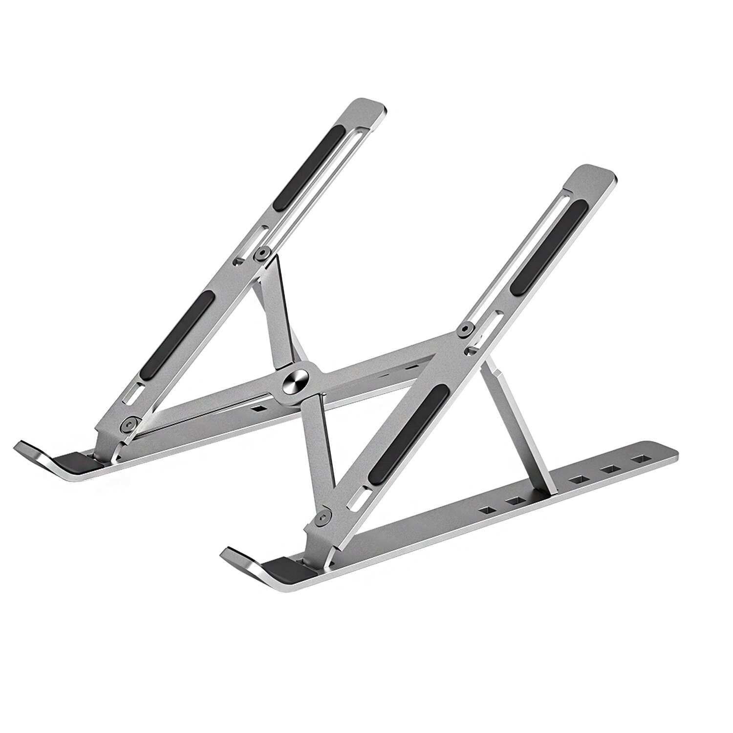 Draagbare Laptop Stand Aluminium Opvouwbare Notebook Ondersteuning Laptop Base Macbook Pro Holder Verstelbare Beugel Computer Accessoires: sliver