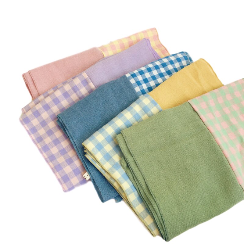 Écharpe à carreaux pour enfants, en coton, pour printemps et automne, pour filles et garçons, accessoires pour bébé