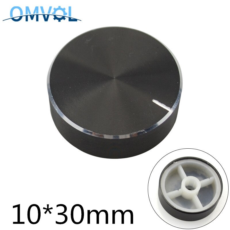 Boutons De Potentiomètre En Aluminium Pour Guitare/basse - 6 Mm Intérieur, 38 Mm Extérieur - Forme Chapeau Haut, Vis De Fixation Incluse - Rouge