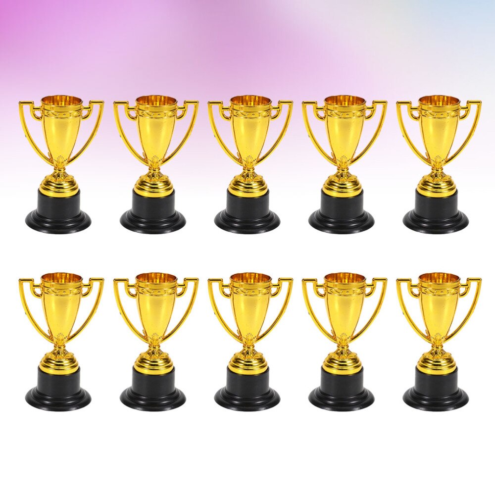 Pris pokal gyldne belønning cup statuer trofæer til festligheder sport konkurrence: Gylden 1