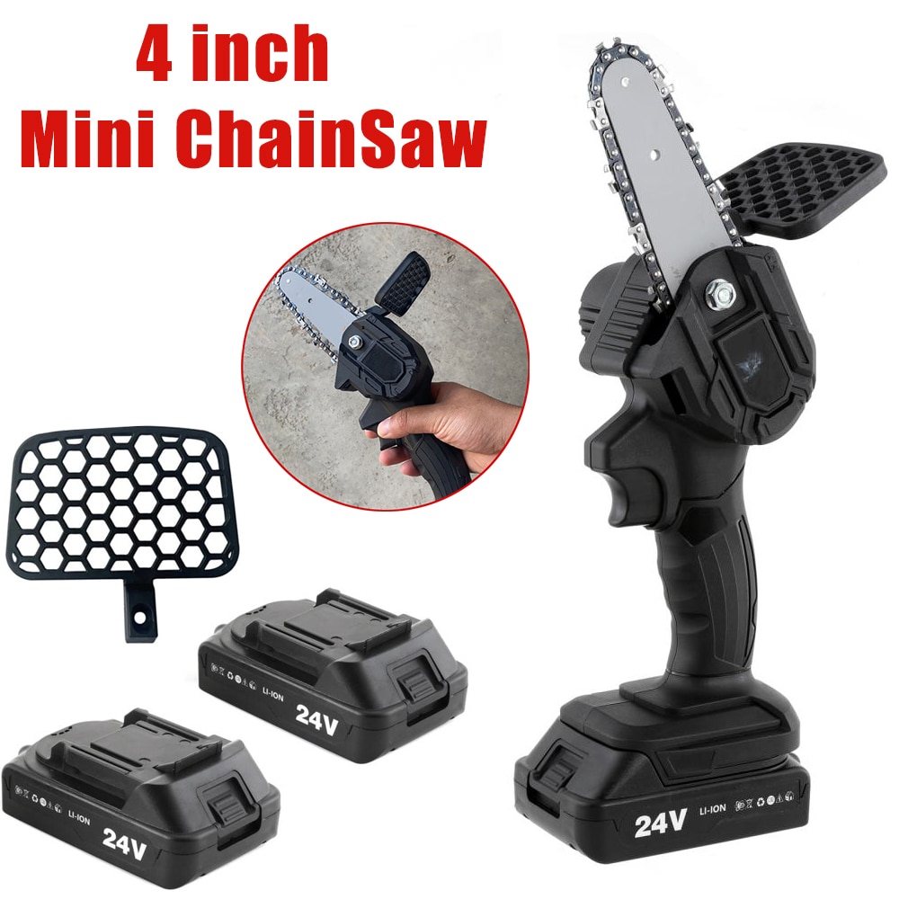 550W Electric Pruning Saw Chainsaw Portable Lithium Battery Rechargeable Cordless Electric Chain Saws Woodworking Cutter Logging