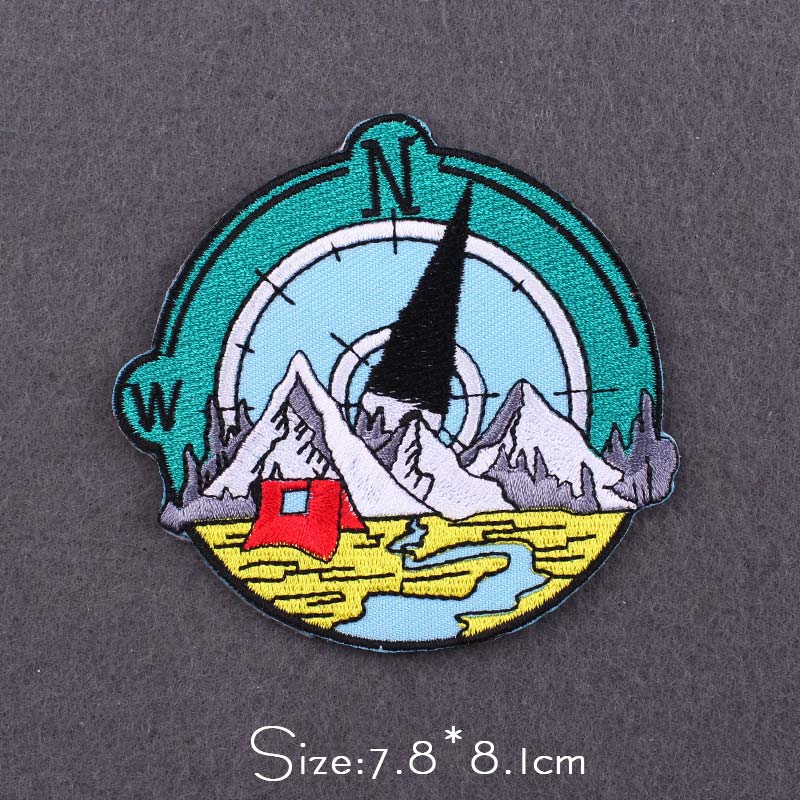 Wildernis Patches Op Kleding Mountain Borduren Patch Natuur Adventure Ijzer Op Patches Voor Kleding Reizen Patch Outdoor Badge