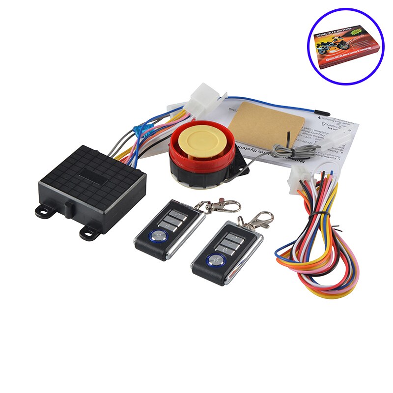 Sistema de alarma de seguridad antirrobo para motocicleta, bloqueo de manillar de motor con Control remoto de 12V, luz de sonido, vibración de 125db: M558-2R8006