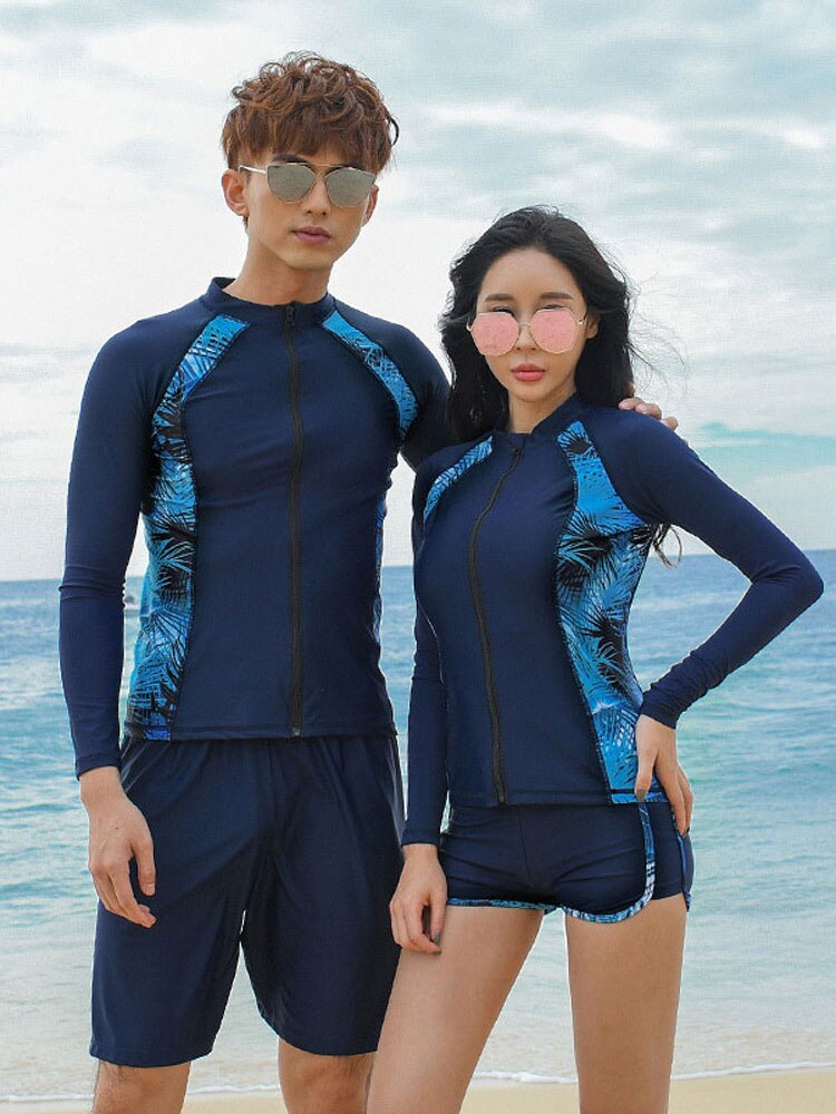 Vrouwen 5Pcs Rashguards Full Body Duik Surf Swim Suit Sport Gym Fitness Jassen Lange Mouw Lange Mouw Basis lagen Wetsuit Zip