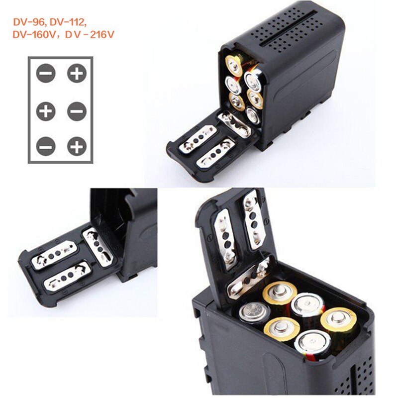 Batteries Storage Case With Sony Interface For Monitor YN300 III YONGNUO F&V PiXel LED Video Lights Lamp AA Battery Pack Case