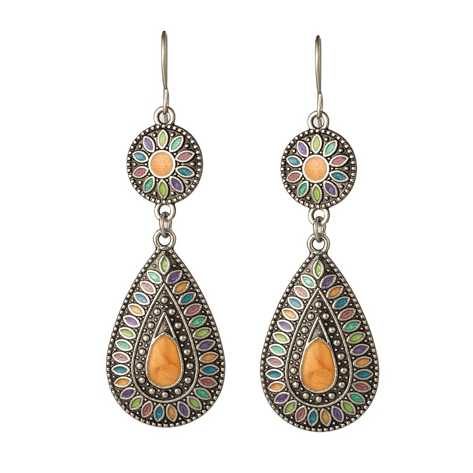 Multiple Ethnic Boho Vintage Tassel Feather Golden Leaf Dangle Earrings for Women Female Jewelry Accessories: E022161