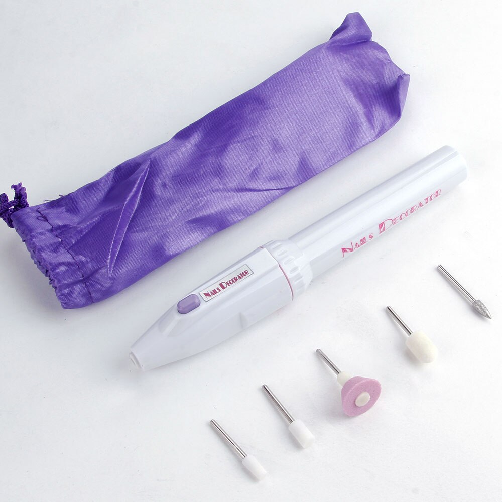 Mini pulidora eléctrica para uñas, accesorios de la máquina pulidora portátil para manicura y pedicura, 1 Juego de 5 Bits: Default Title