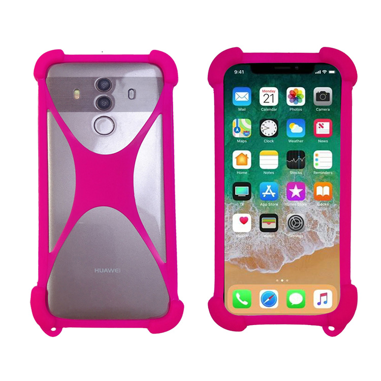 Universal Soft Silicone Bumper Phone Case For AllCall S1 / Rio S 4G Cover For AllCall Rio: Rose Red