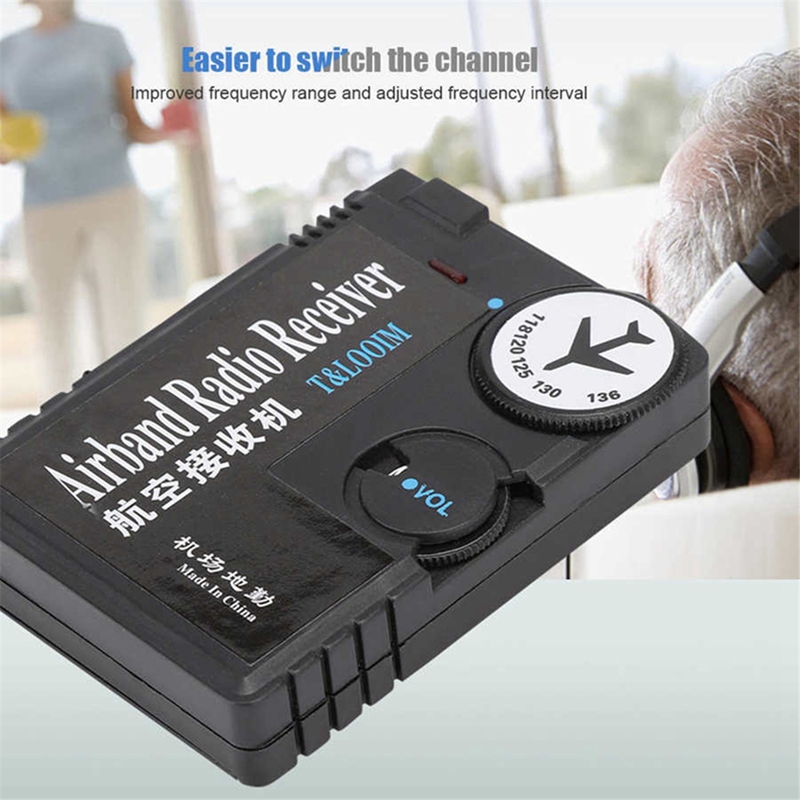 3CGRO-118-136Mhz Airband Radio Receiver High Sensitivity Air-To-Ground Aeronautical Band Receptor Digital Radio