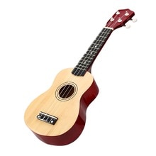 Small Guitar Wooden Ukulele 21" Ukelele 4 Strings Hawaiian Wood Musical Instrument