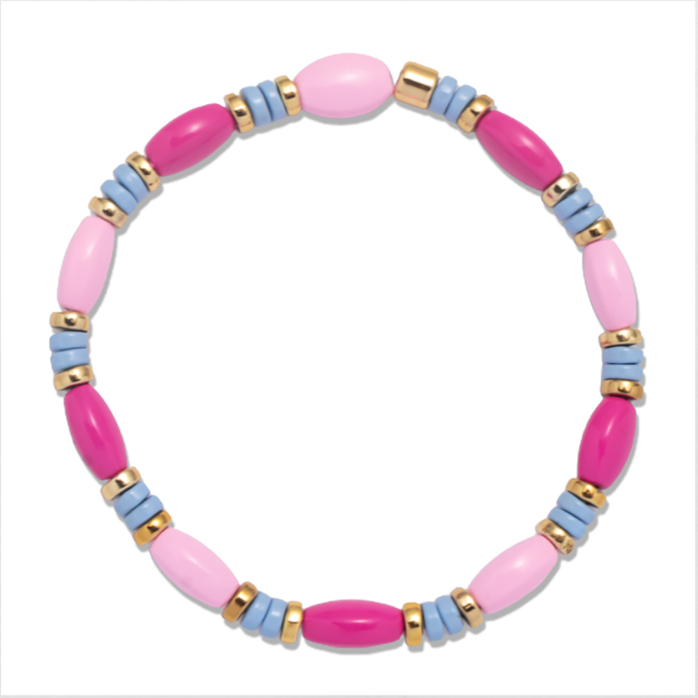 2022 nuovo Design perline colorate bracciali elastici braccialetti fatti a mano con perline Color arcobaleno bohémien per gioielli con perline da donna