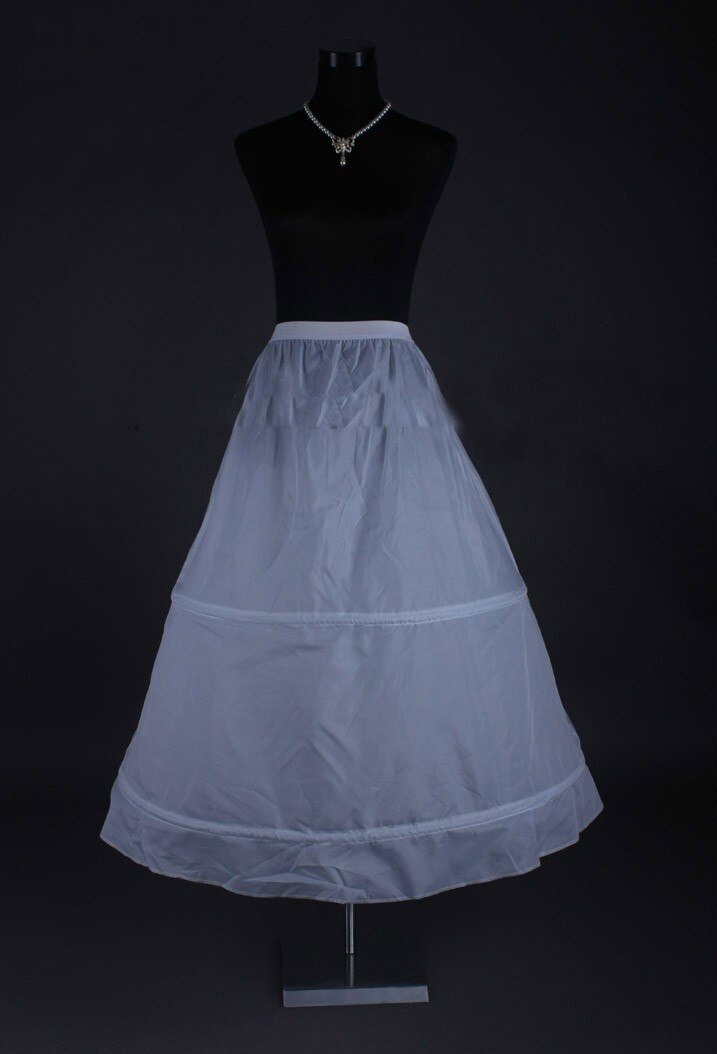 2-Hoepel Zonder Netting Bridal Wedding Petticoat Onderrok