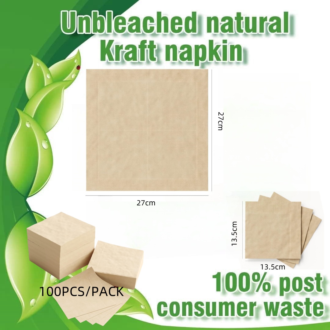 Serviettes de table en papier 100 % compostables et écologiques, parfaites pour les repas, les boissons ou les cocktails quotidiens jetables: YELLOW / 1 pc