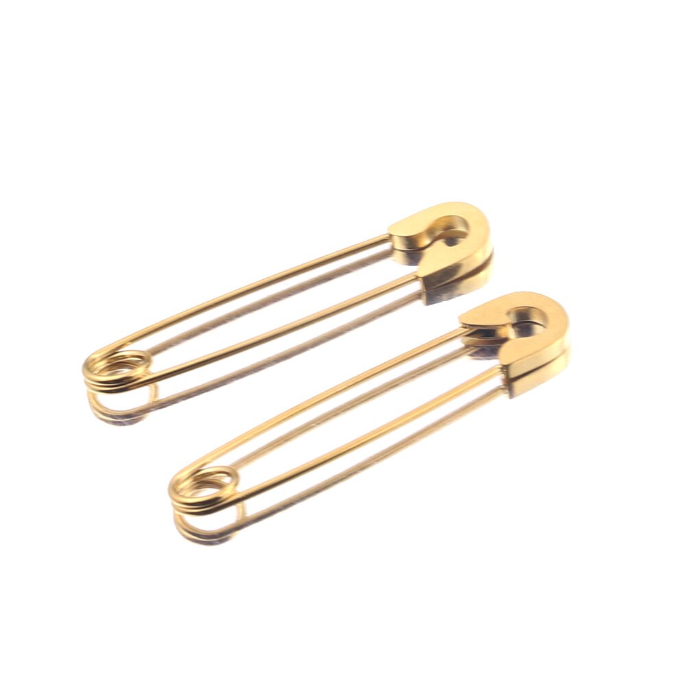 5pcs Stainless Steel Safety Pins Brooch Gold DIY Brooch Badge Jewelry Safety Pin Craft Findings Sewing Jewelry Making Supplies