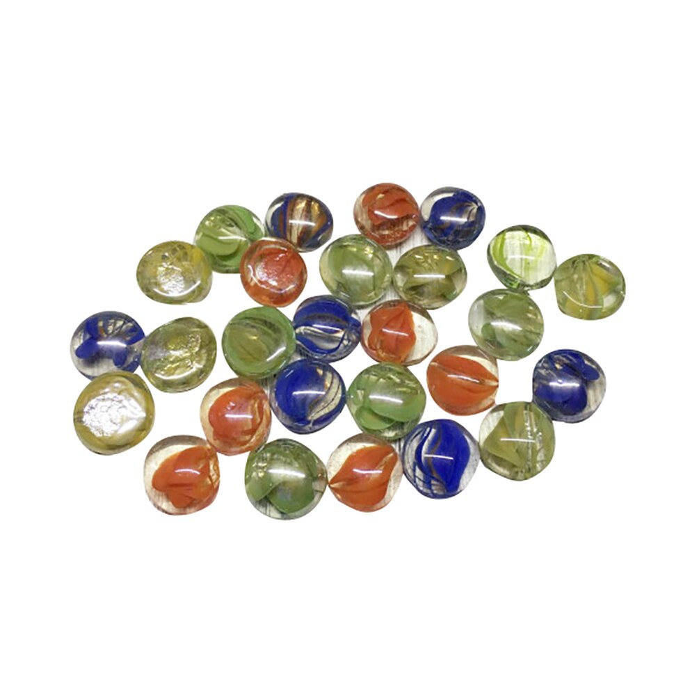 100g Clear Glass Mosaic Tiles Round Flat Beads for Arts Craft Decorative Glass Stones for Mosaic Making: 4 Patterns