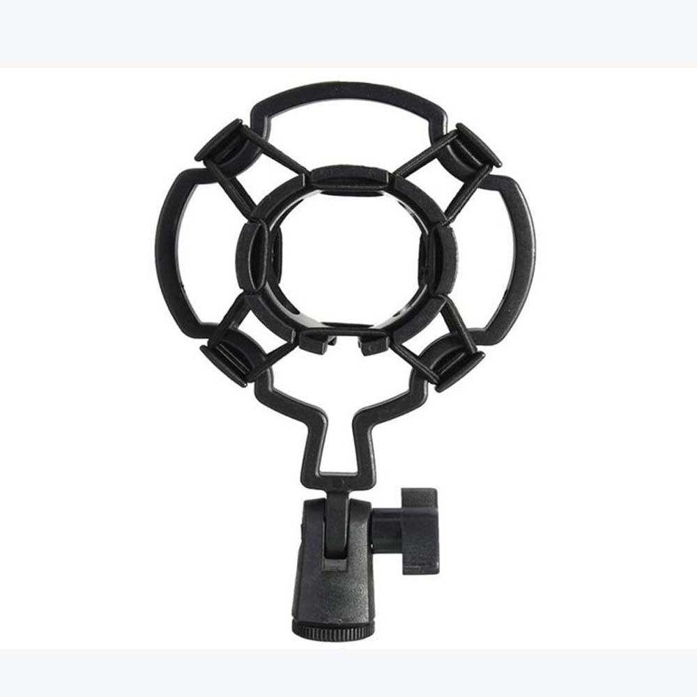 Universal Condenser Microphone Mic Shock Mount Holder Studio Recording Bracket For Large Diaphram Mic Clip Black: Default Title