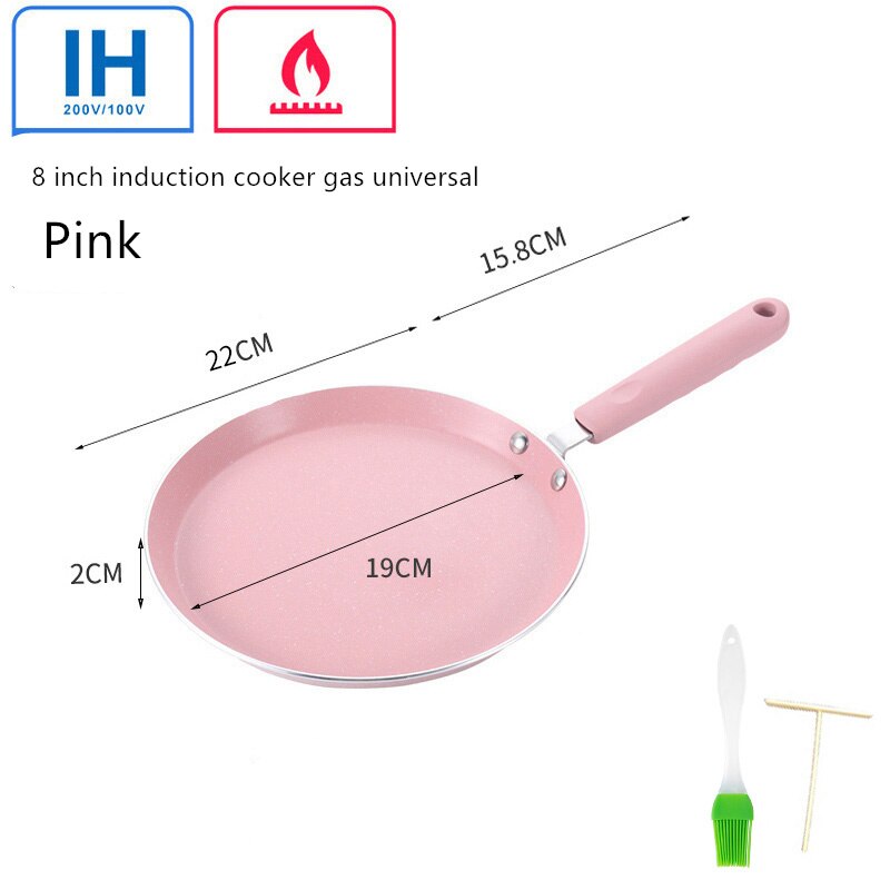 Nonstick Pan Pancake Steak Frying Pan Melaleuca Cake Special Small Omelette Breakfast Pan Pancake Pan: Pink Medium
