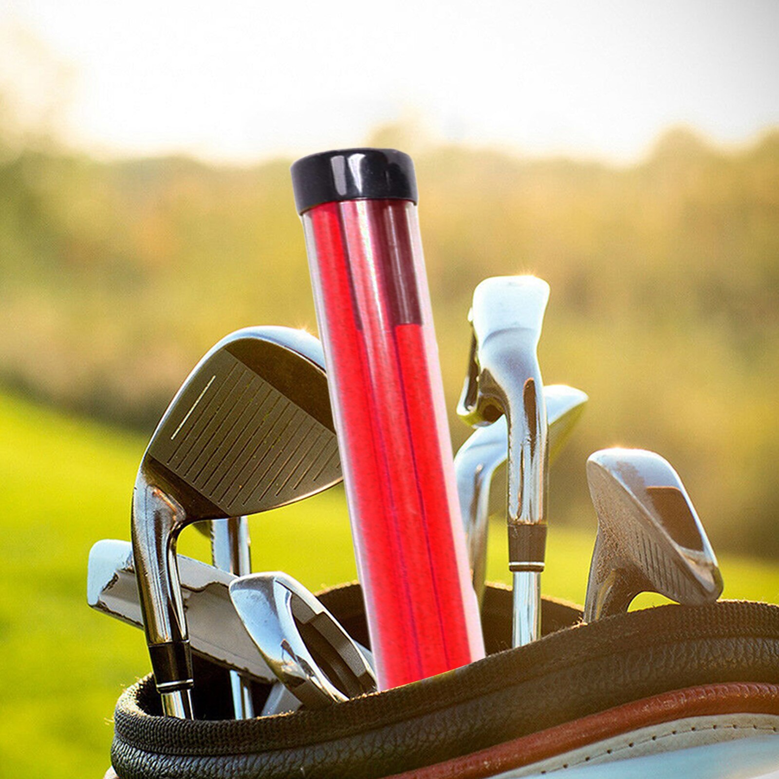 48inch 2Pcs Collapsible Golf Alignment Sticks Set Practice Set up Stick Swing Trainer Rods Putting Training Tool