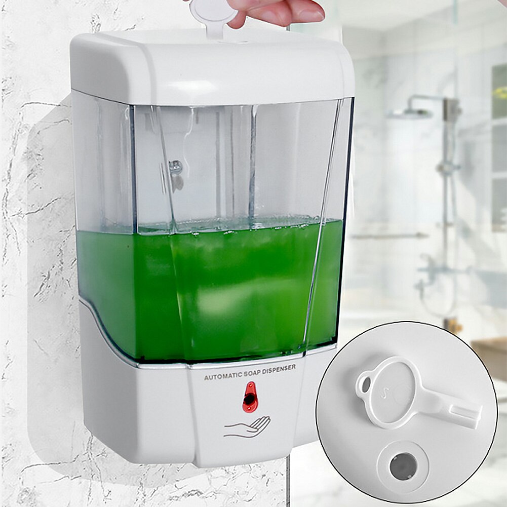 700ml Household Touch Free Touchless Wall Mounted Alcohol Auto Sensor Electric Automatic Hand Sanitizer Liquid Soap Dispenser