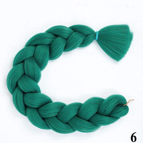 Difei syntetiske 82 " jumbo fletningshår skridtfletninger ren farve blå pink lilla fletning hair extensions: #5