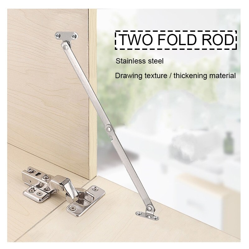 Stainless Steel Furniture Cupboard Rotatable Folding Lid Support Hinge Pneumatic Gas Spring For Wood Furniture Hardware