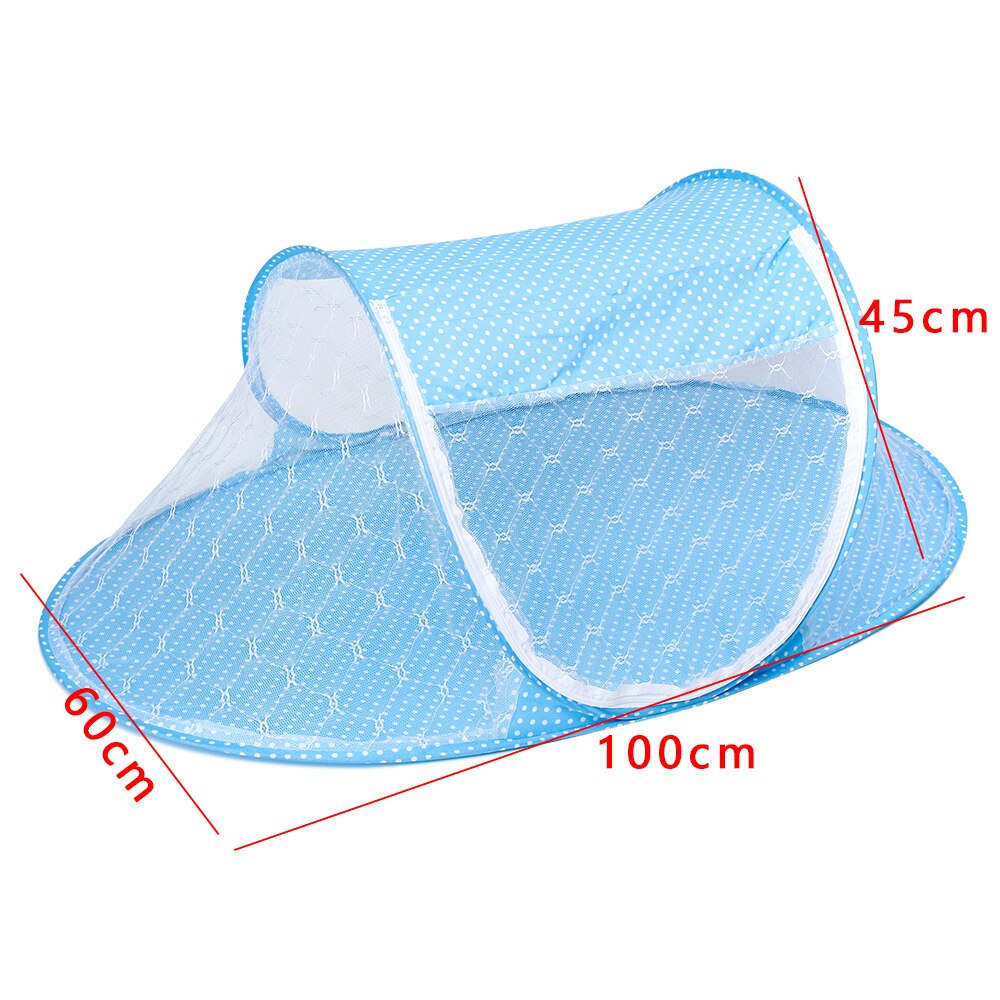 Draagbare Opvouwbare Klamboe Voor Baby Kids Bed Dot Rits Mug Insect Shield Netto Veilig Zuigelingen Bescherming Mesh Tent