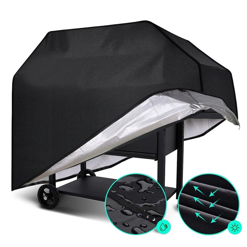 Bbq Grill Cover Waterproof Weber Outdoor Barbeque Heavy Duty Barbecue Covers Anti Dust Rain Gas Protector Kitchen Accessories