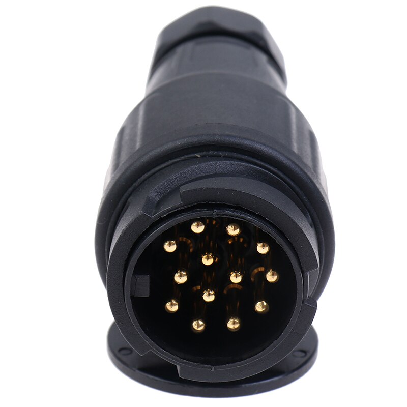 1pc 12v 13 pin trailer stik vandtæt trailer 13 polet elektrisk stik ledningsstik adapter adapter trailer til køretøj rv