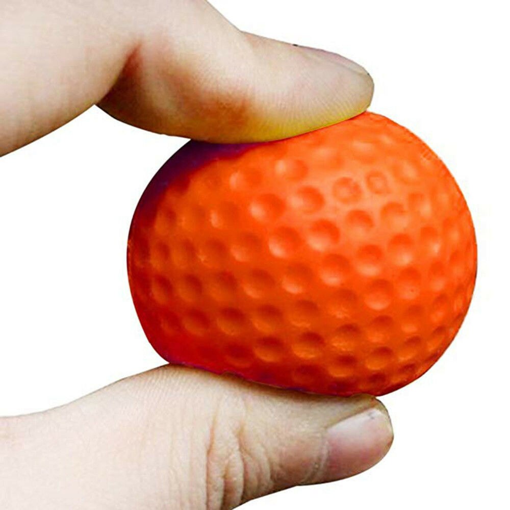 Esponja de PU para Golf, 10 Uds., naranja, para entrenamiento interior y exterior, pelota elástica para deportes de Golf, bolas de espuma PU