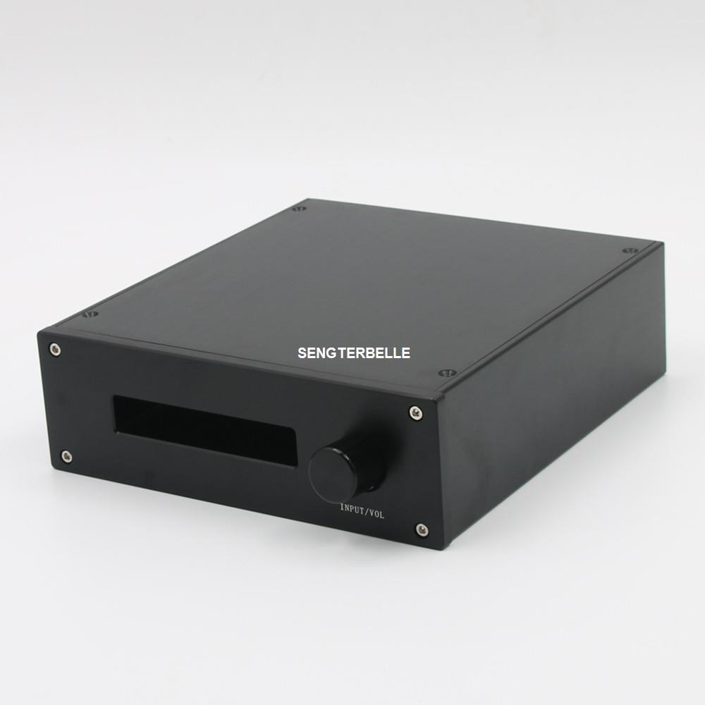 Full Aluminum Preamplifier Chassis 2207 Black Preamp Box VFD Display 220x72x230MM