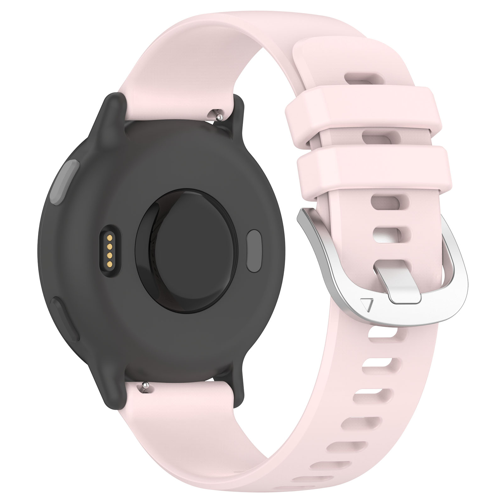 Correa de liberación rápida de 20mm y 22mm para Garmin Forerunner 165 Music 265 255 245 645 55/Vivoactive 5 4/Venu 3, correa de silicona de repuesto: Negro carbón / 12 mm
