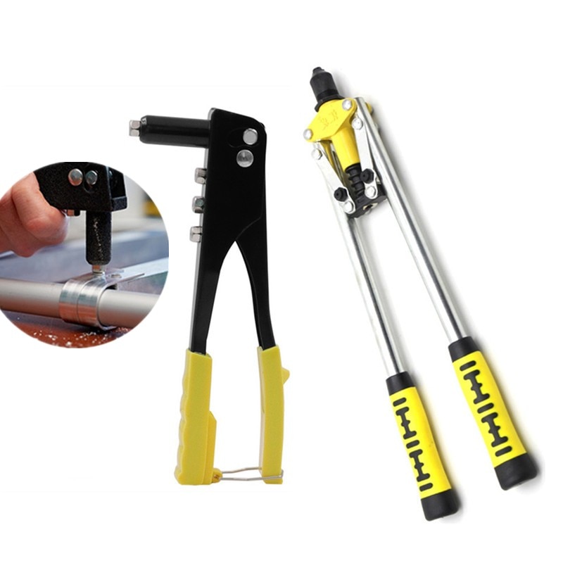 Hand Riveter, Manual Light-weight Rivet Gun Kit, Blind Rivet -2.4-4.8MM Hand Tool Gutter Repair Heavy Duty Tool