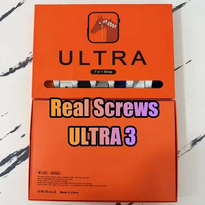 7 Watch Straps Watch 10 Ultra 3 Smartwatch 2.2HD Amoled Circular Screen ECG Monitoring Reloj inteligente Wireless Charging